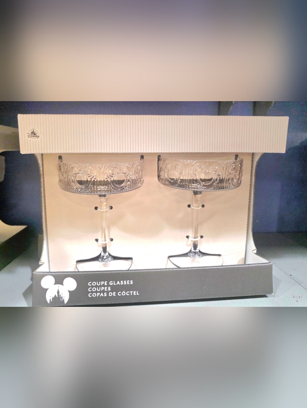 Disney Parks Retro Style Mickey Mouse Couple Glasses